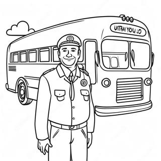 Carte De Remerciement Pour Le Conducteur De Bus Pages À Colorier