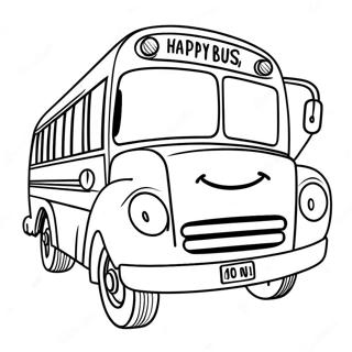 Page De Coloriage Carte De Remerciement Chauffeur De Bus Heureux 108931 45765
