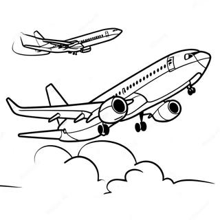 Page De Coloriage Du Boeing 737 En Vol 109264-46077