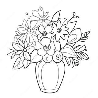 Page De Coloriage De Bouquet De Fleurs Colorees 109368-46168