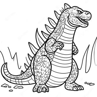 Godzilla Moins Un Pages À Colorier