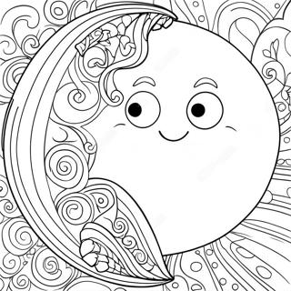 Page De Coloriage De Lune Celeste 109493-46254