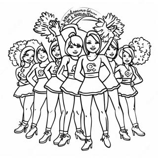 Page De Coloriage Des Cheerleaders Du Superbowl 109574-46329