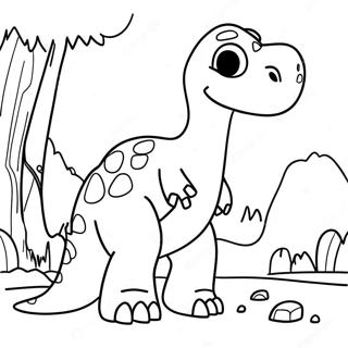 Page De Coloriage Le Bon Dinosaure 109647-46374
