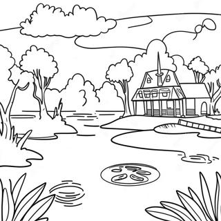 Page De Coloriage Dune Scene Vibrante Du Bayou De Louisiane 109673-46397