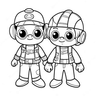 Page De Coloriage De Mikey Et Jj 109723-46436