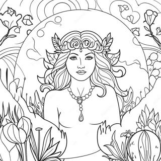 Page De Coloriage De La Nature Mystique Paienne 109750-46457