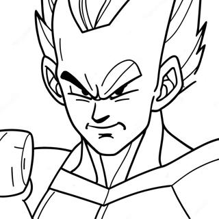 Vegeta Avec Une Explosion Denergie A Colorier 110009-46665