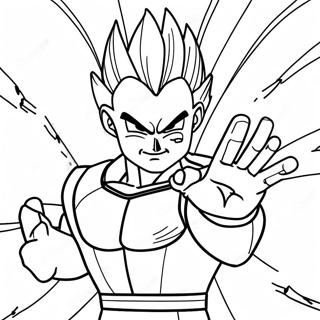 Vegeta Avec Une Explosion Denergie A Colorier 110009-46667