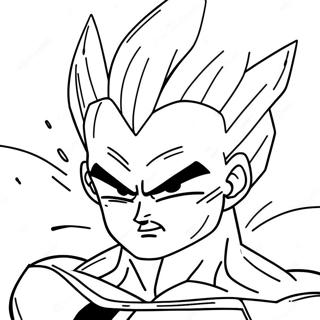 Vegeta Avec Une Explosion Denergie A Colorier 110009-46668