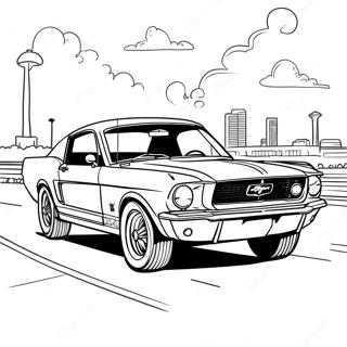 Page De Coloriage De La Mustang Classique En Course 110187 46799