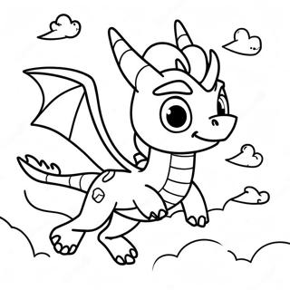 Page De Coloriage Spyro Volant Dans Le Ciel 110291-46879