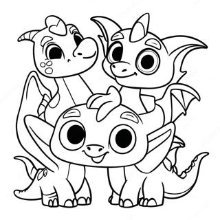 Page De Coloriage De Spyro Mignon Avec Des Amis 110293-46888