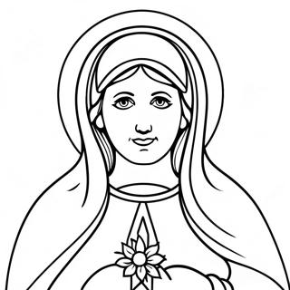 Vierge Marie Pages À Colorier