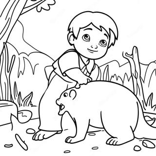 Page De Coloriage Diego Aidant Les Animaux 110550-47086