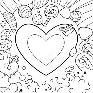 Page De Coloriage De Coeur En Bonbon 110700-47196