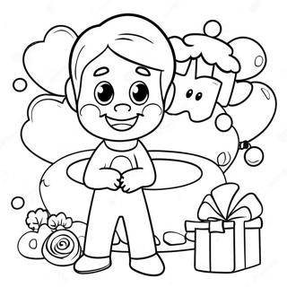 Page De Coloriage De La Celebration Joyeuse Du 5eme Anniversaire 110751-47234