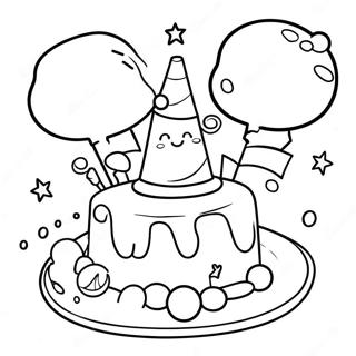 Page De Coloriage De La Celebration Joyeuse Du 5eme Anniversaire 110751-47236