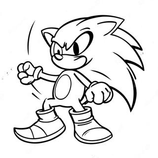 Page A Colorier De Sonic Argent Dynamique En Action 111036-47481