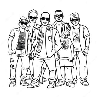 Page De Coloriage Des Amis Cool En Train De Trainer 111345 47723