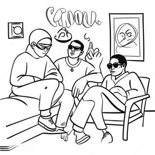 Page De Coloriage Des Amis Detendus 111348-47735