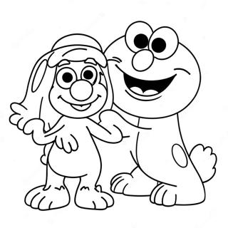 Elmo Et Abby Pages À Colorier