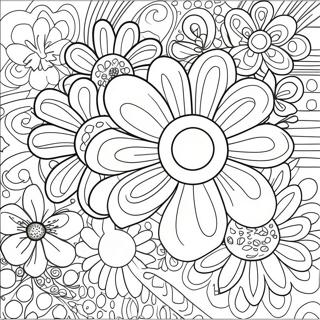 Page De Coloriage Groovy Flower Power 111554-47890