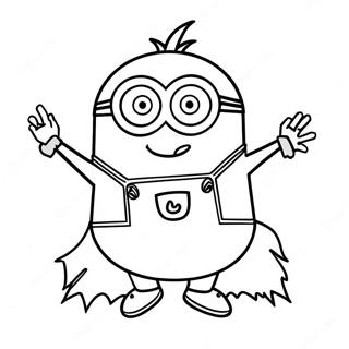 Minion D'halloween Pages À Colorier