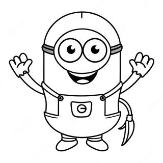 Page De Coloriage Du Minion Drole En Costume 111630-47952