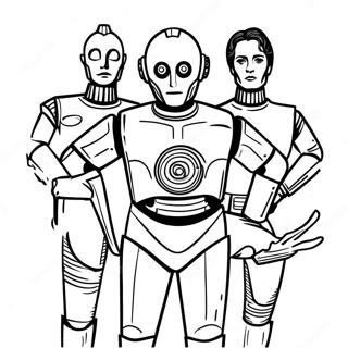 Page De Coloriage De C 3po Avec Des Amis 111758-48045