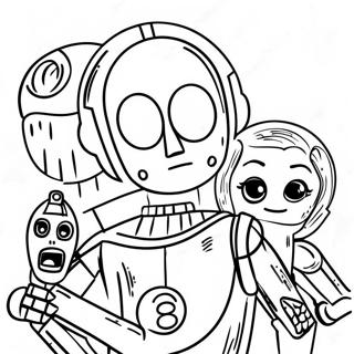 Page De Coloriage De C 3po Avec Des Amis 111758-48047