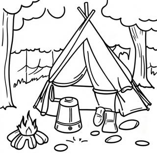 Page De Coloriage De Laventure De Camping Des Scouts 111859-48123