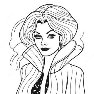 Cruella Dans Sa Tenue Classique Page De Coloriage 112012-48242