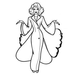 Cruella Dans Sa Tenue Classique Page De Coloriage 112012-48243