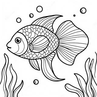 Poisson Beta Colore Nageant Page De Coloriage 112038 48264