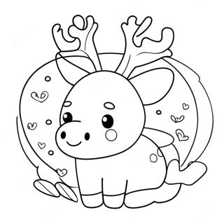 Page De Coloriage De Squishmallow Renne Adorable 112065-48287
