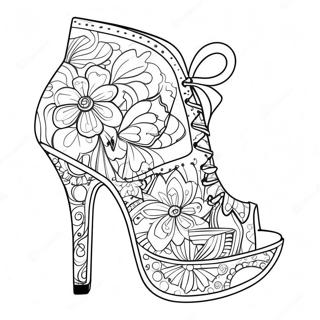 Page De Coloriage De Talon Haut Funky 112245 48430