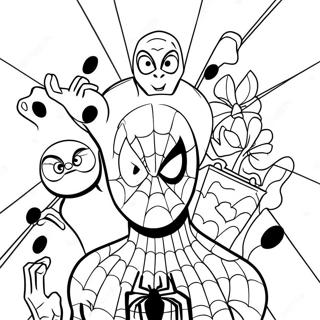 Page De Coloriage Spiderman Avec Des Amis 112447 48589