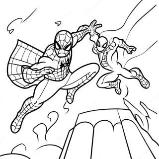 Page De Coloriage Spiderman Contre Mysterio 112448 48593