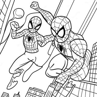 Page De Coloriage Spiderman Contre Mysterio 112448 48594