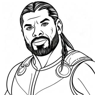 Roman Reigns Pages À Colorier