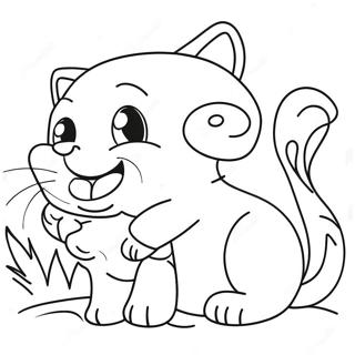 Page De Coloriage De Chiot Joueur Et Chaton 112675-48762