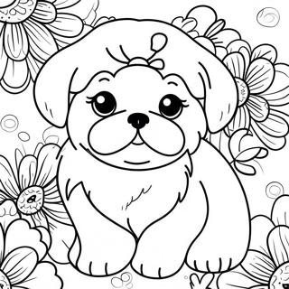 Page De Coloriage De Chiot Shih Tzu Mignon 112701-48782