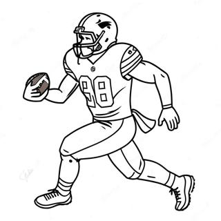 Page De Coloriage De Saquon Barkley Courant Avec Un Ballon De Football 112882-48921