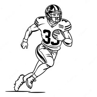 Page De Coloriage De Saquon Barkley Courant Avec Un Ballon De Football 112882-48923