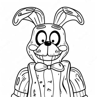 Page De Coloriage De Bonnie Fletri Avec Des Yeux Effrayants 112936-48970