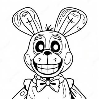 Page De Coloriage De Bonnie Fletri Avec Des Yeux Effrayants 112936-48971