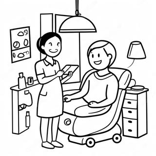 Page De Coloriage Dun Phlebotomiste Mignon Avec Un Patient 113038-49162
