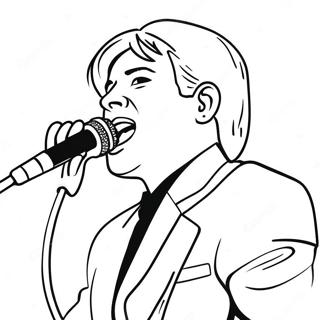 Page De Coloriage De Chanteur Celebre En Concert 113115-49223