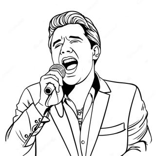 Page De Coloriage De Chanteur Celebre En Concert 113115-49224